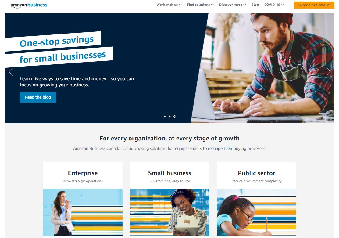 Steps to register for Amazon Business